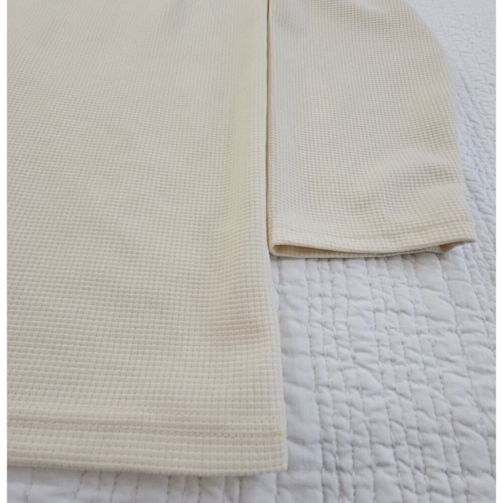 Banana Republic Waffle Knit Sweater Men's L Taupe 1/4 Zip Long Sleeve EUC LN - Picture 2 of 13